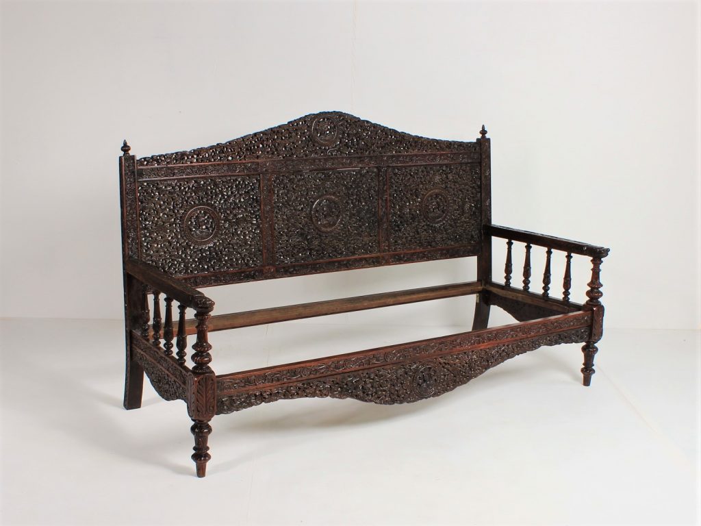 Indian Sofa - Deulin Antiques Indian Sofa